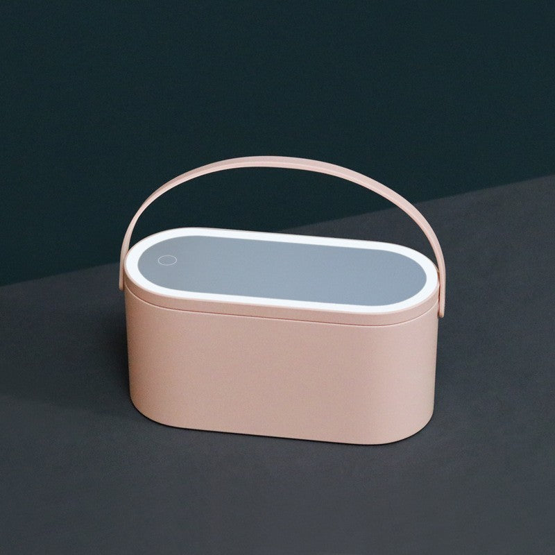 Vanity Box Portable LED Light Storage Box Beauty And Makeup Mirror